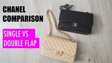 chanel double flap bottom|chanel single flap vs double.